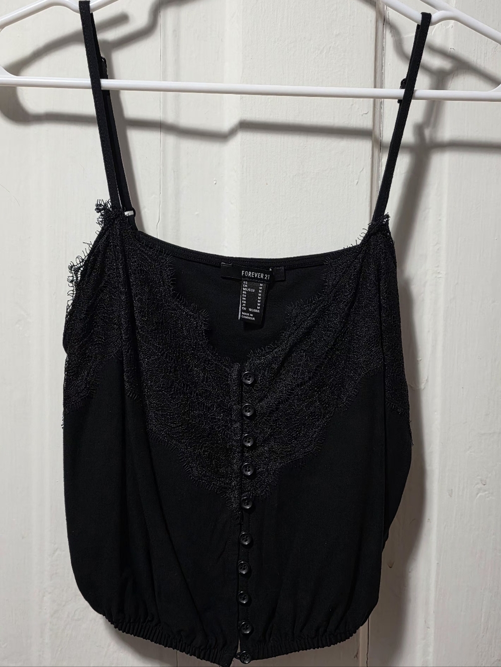 New Black Crop Tank Top